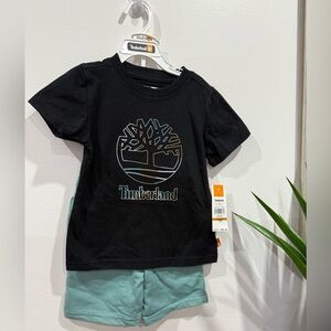 Timberland Black Tee with Logo